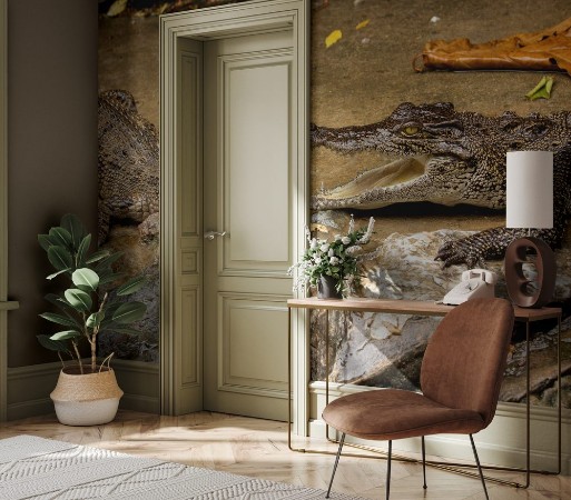 Picture of Closeup big crocodiles in crocodiles farm