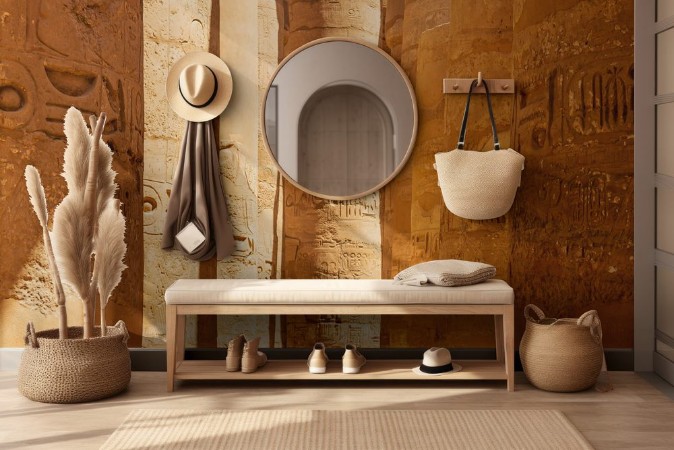 Afbeeldingen van Pillars of the Great Hypostyle Hall in Karnak Temple Egypt