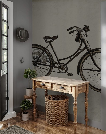 Picture of Retro styled image of a vintage lady bicycle