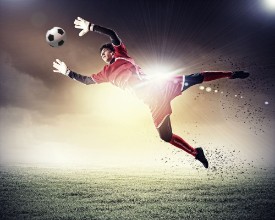 Pilt Goalkeeper catches the ball