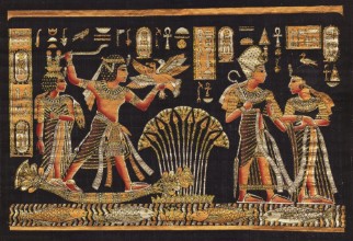 Image de Ancient black egyptian papyrus