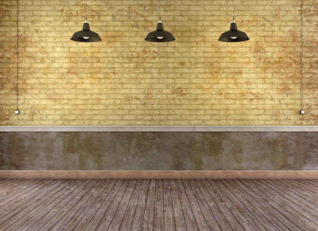 Picture of Empty grunge room with brick wall