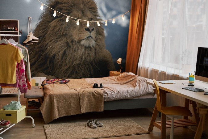 Afbeeldingen van Barbary lion Panthera leo leo