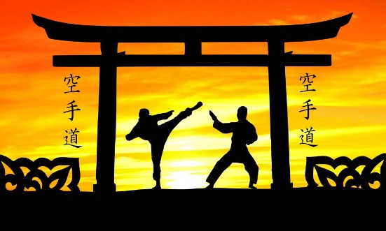 Bild von Sonnenuntergang Karate