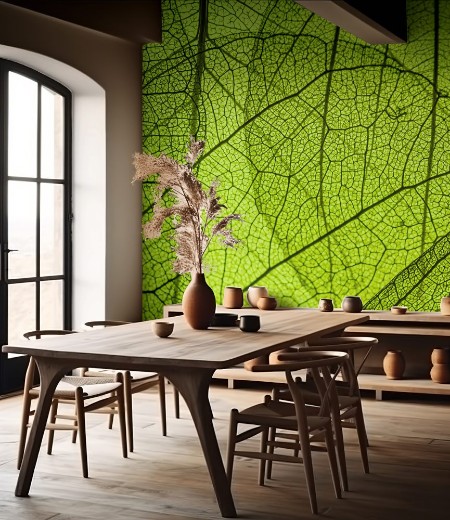 Picture of Green leaf texture - in detail