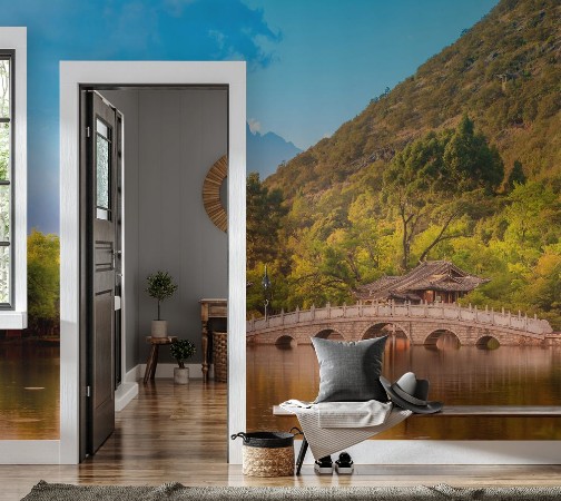 Afbeeldingen van Lijiang old town scene-Black Dragon Pool Park