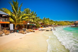 Picture of Beautiful beach on  Koh Rong island Cambodia