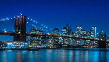 Ritratt ta’ Brooklyn Bridge NYC Skyline