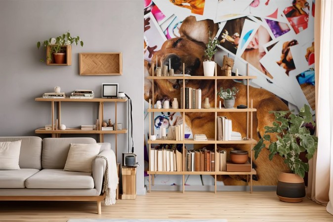 Picture of Cute dog among the photos