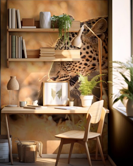 Picture of Leopard Walking at Sunset