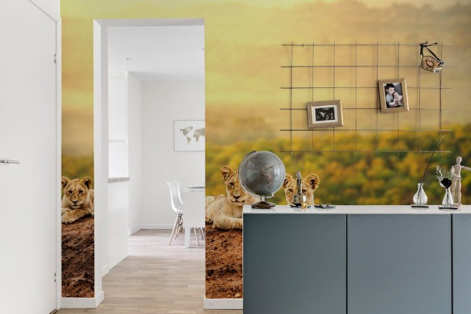 Bild på Lion cubs waiting together