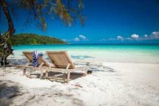 Picture of Beautiful turquoise beach on  Koh Rong Samloem in Cambodia
