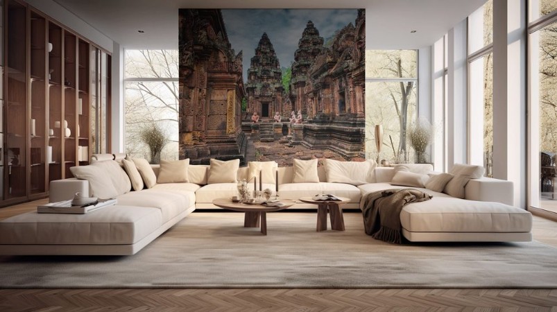 Afbeeldingen van Banteay Srei - 10th century Hindu temple dedicated to Shiva