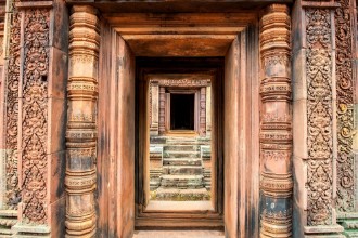Picture of Banteay Srei - a 10th century Hindu temple dedicated to Shiva