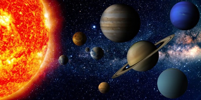 Solar system photowallpaper Scandiwall