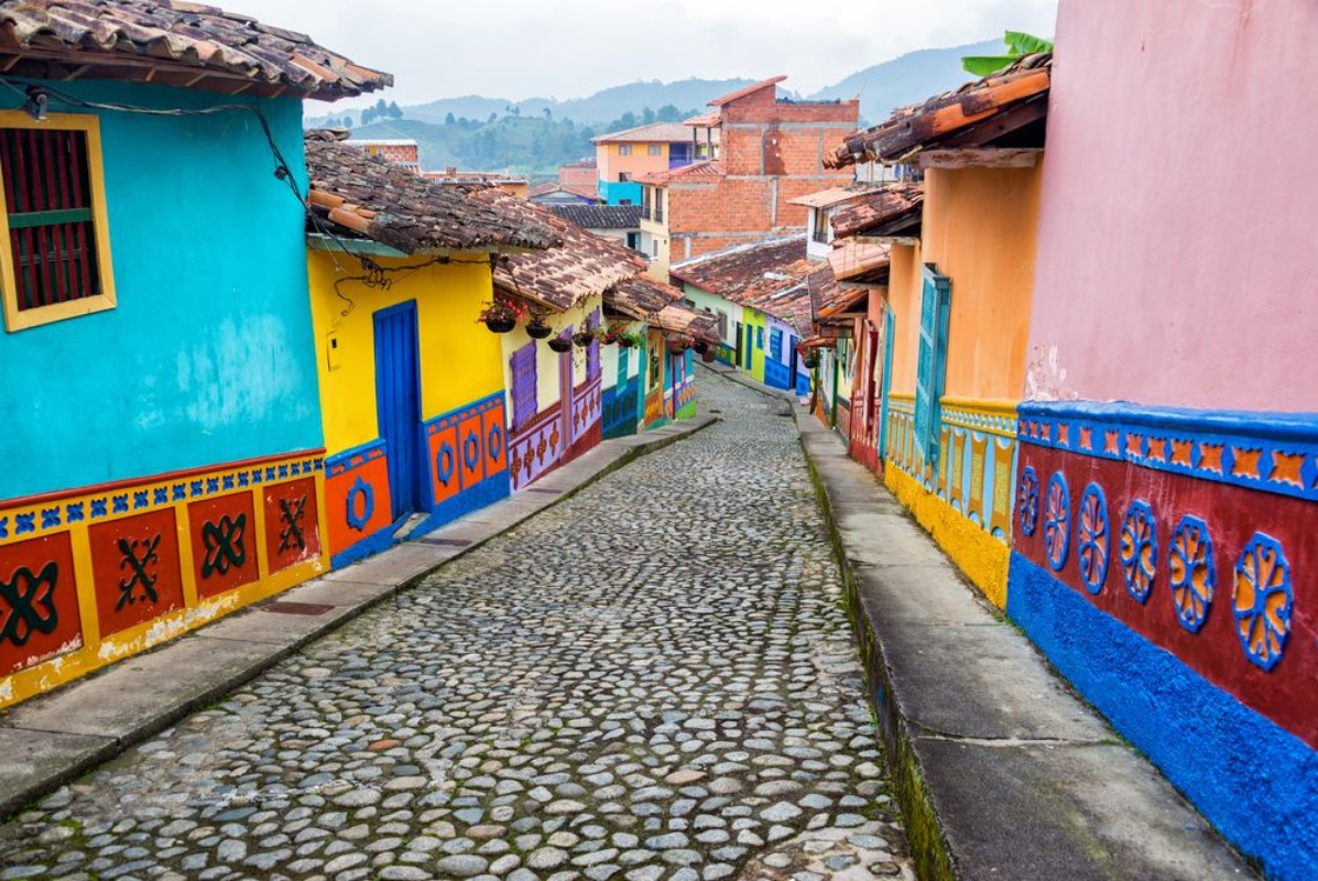 Picture of Colorful Cobblestone Street