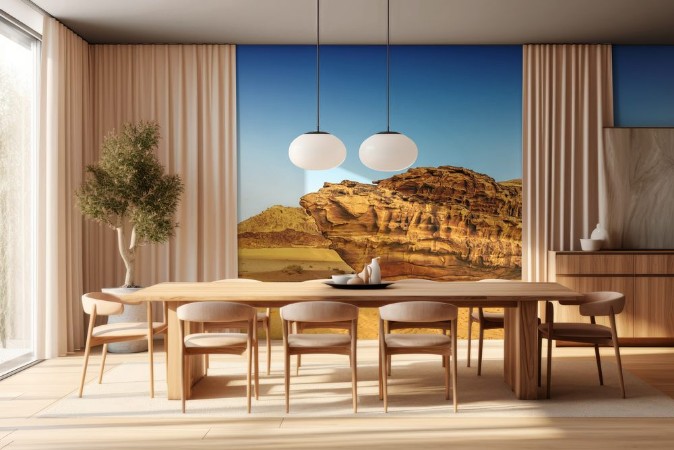 Bild på Boat shaped rock in the desert of Wadi Rum