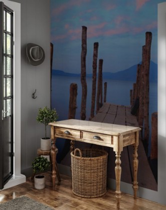 Picture of Pier on the Atitlan Lake in Guatemala at Sunrise