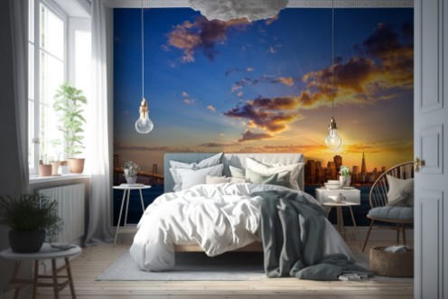 Afbeeldingen van San Francisco skyline at sunset California USA