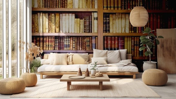 Image de Old books library