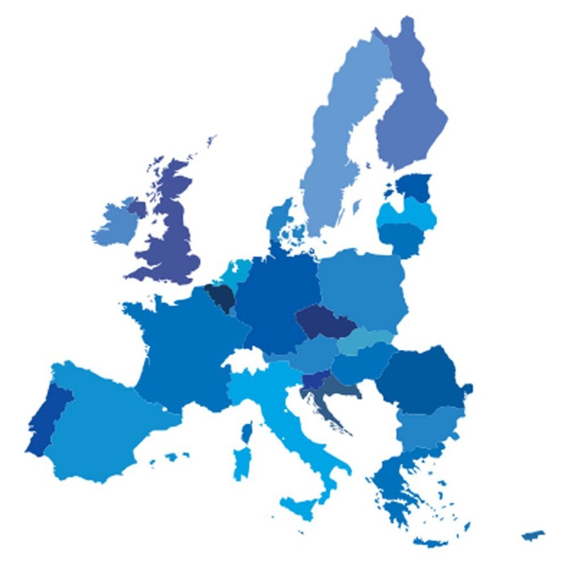 Picture of Vector mape of european union borders
