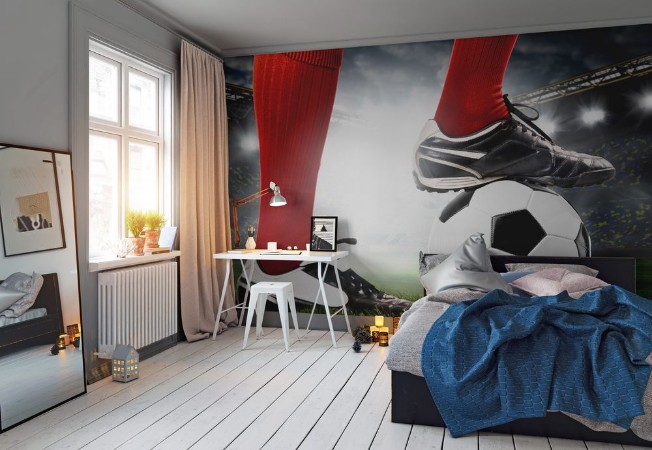 Afbeeldingen van Legs of a soccer player