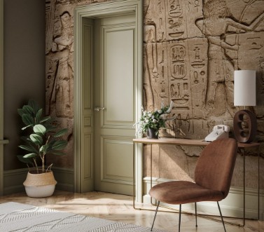 Picture of Hieroglyphic of pharaoh civilization in Karnak temple Egypt