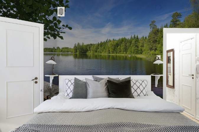 Picture of Summer Swedish lake in morning light