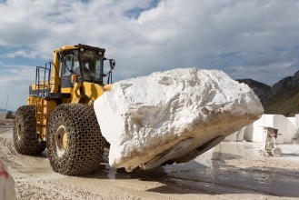 Picture of A loader in marble quarry