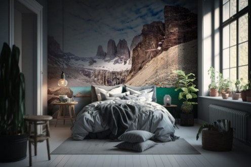 Bild på Mountains and lake in Torres del Paine National Park Patagonia Chile