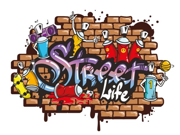 Picture of Graffiti word characters composition
