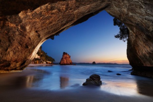 Afbeeldingen van Cathedral Cove New Zealand