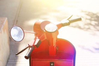 Afbeeldingen van Vintage scooter background