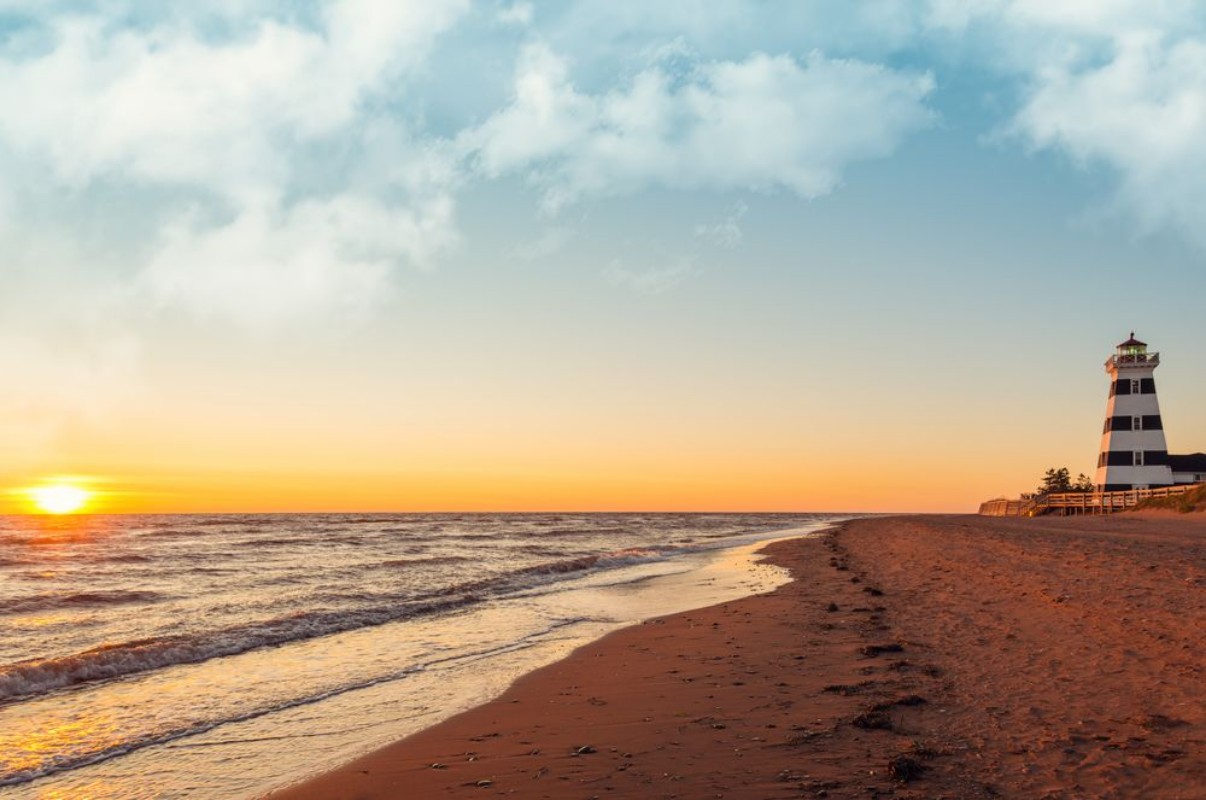 Picture of West Point Lighthouse at Sunset