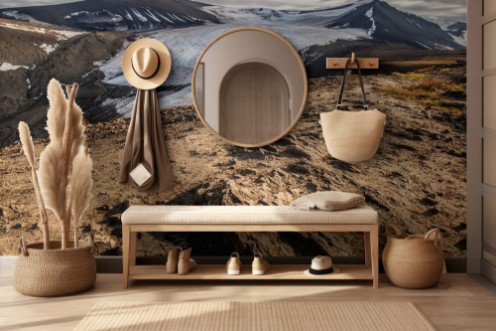 Picture of View from the mountain top to the snow-capped peaks