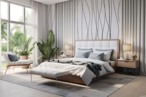 Picture of Seamless background with black lines and curves