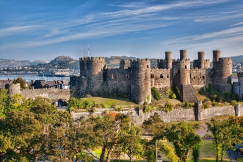 Afbeeldingen van Conwy Castle in Wales United Kingdom series of Walesh castles