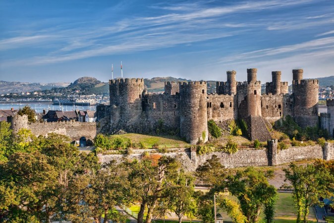Afbeeldingen van Conwy Castle in Wales United Kingdom series of Walesh castles