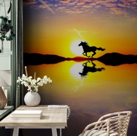 Picture of Pura raza por el lago del sol