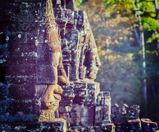 Afbeeldingen van Faces of Bayon temple Angkor Cambodia