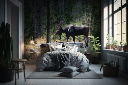 Picture of Bull Moose Walking