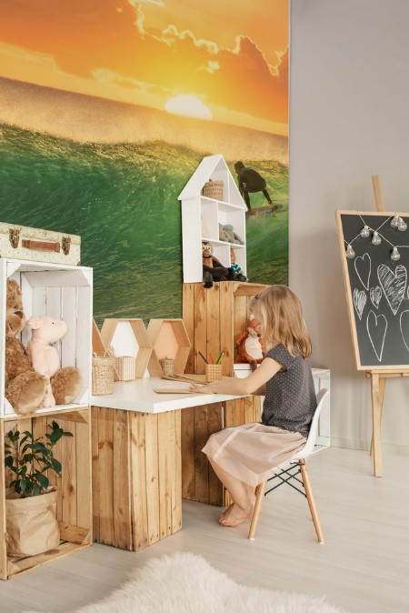 Picture of Surfer Surfing at Sunrise