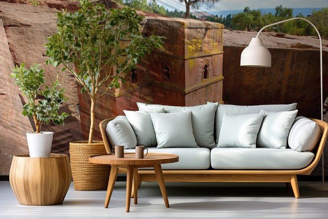 Bild på Unique rock-hewn Church of St George Lalibela Ethiopia