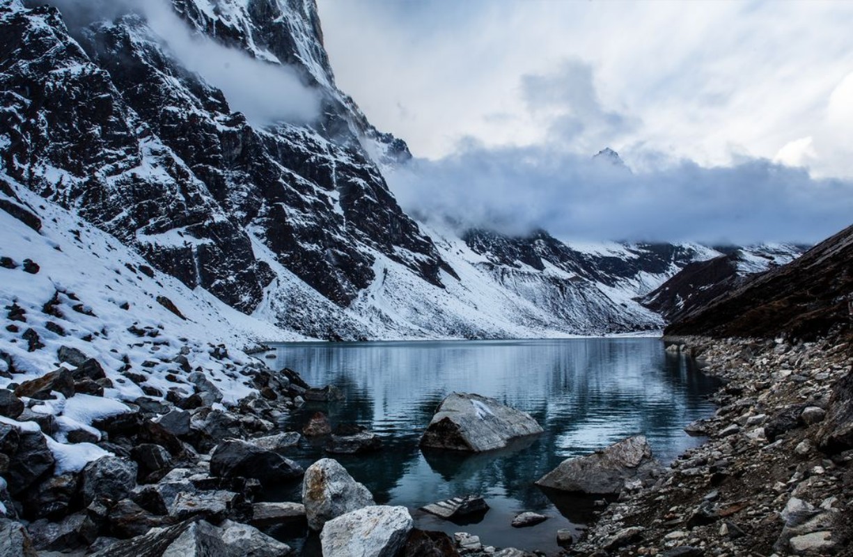Picture of Lake in Himalaya mountains in Nepal