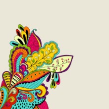 Image de Pattern background with abstract ornaments Hand draw i