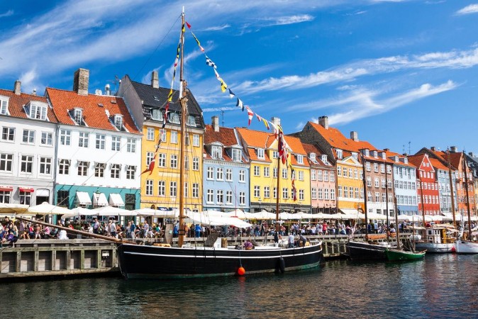 Afbeeldingen van Nyhavn i Köpenhamn Danmark
