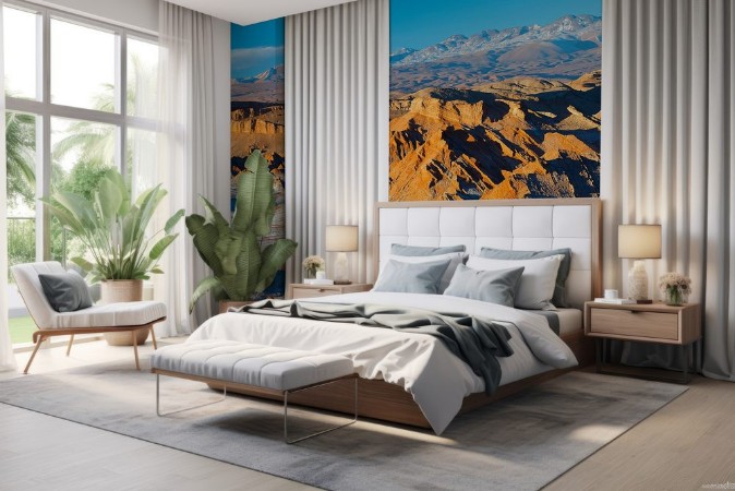 Afbeeldingen van Moon valley in Atacama desert at a dusk