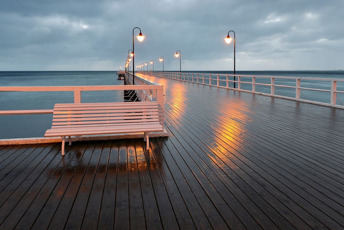 Picture of Molo i wschod sonca nad Morzem Batyckim