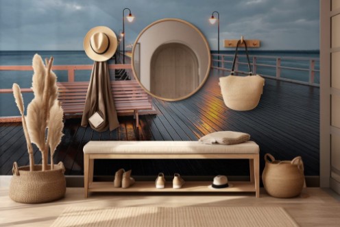 Picture of Molo i wschod sonca nad Morzem Batyckim