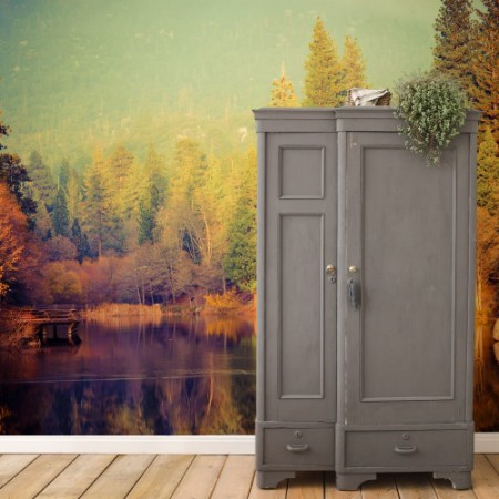 Picture of Foggy Sunset at the Lake